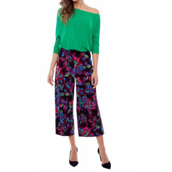 NEW UP! wide crop pant in ibiza print - Picture 1 of 3